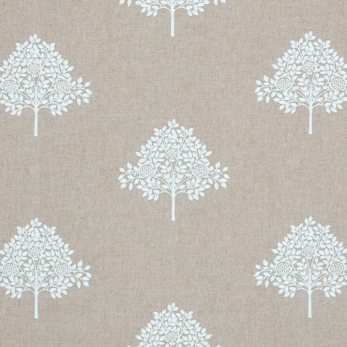 William Morris At Home Marigold Tree Embroidered Fabric Linen