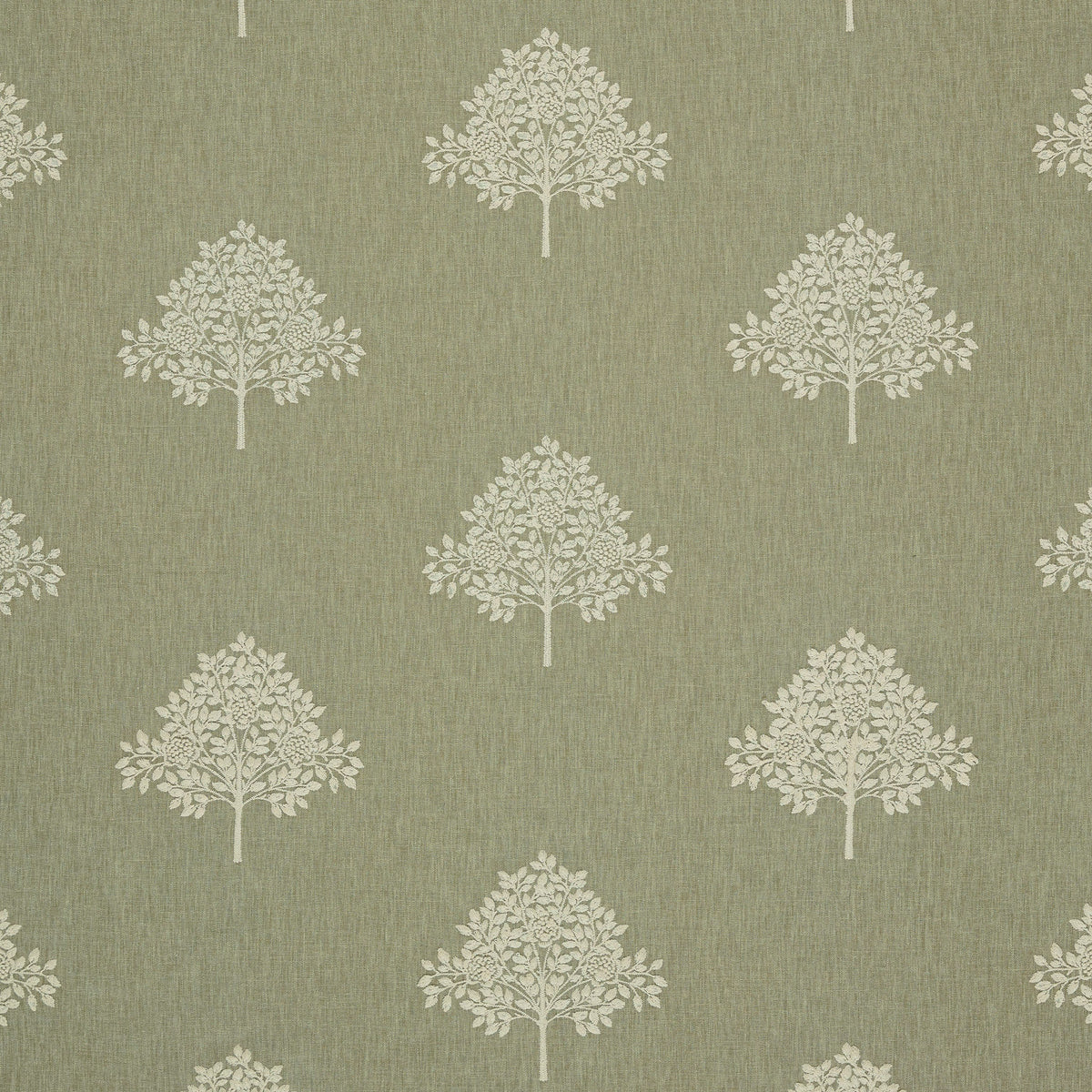 William Morris At Home Marigold Tree Embroidered Fabric Nettle