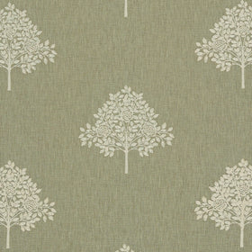 William Morris At Home Marigold Tree Embroidered Fabric Nettle