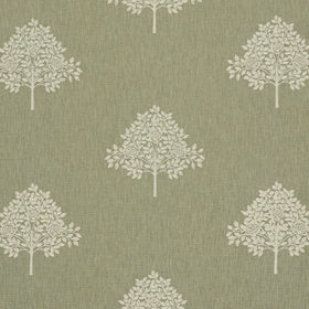 William Morris At Home Marigold Tree Embroidered Fabric Nettle