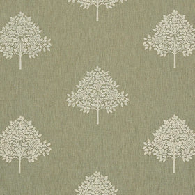 William Morris At Home Marigold Tree Embroidered Fabric Nettle