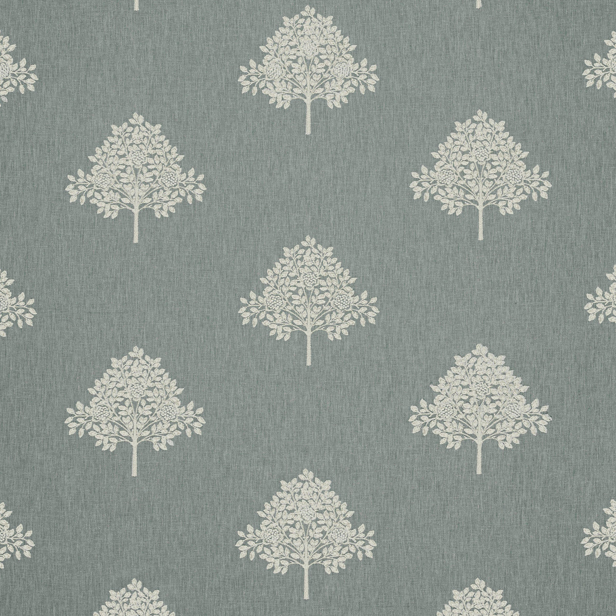 William Morris At Home Marigold Tree Embroidered Fabric Woad
