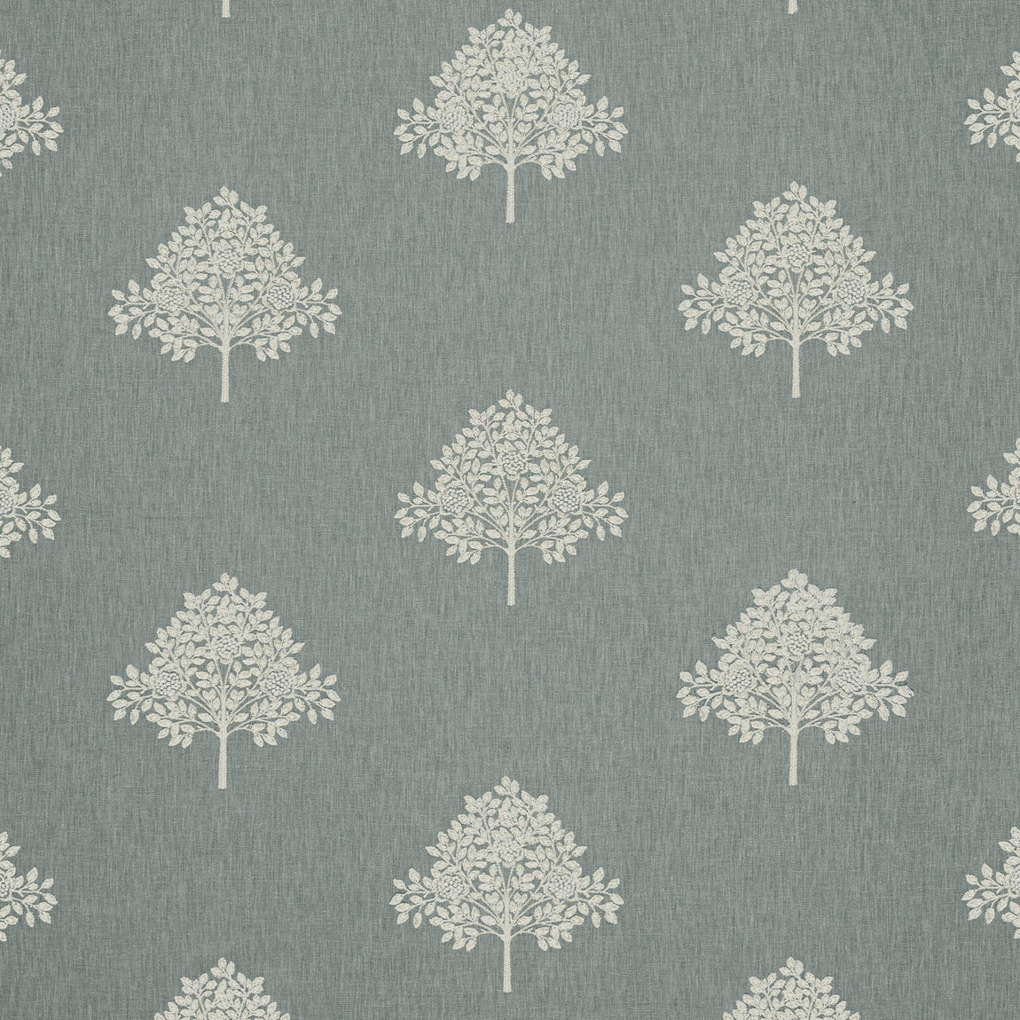 William Morris At Home Marigold Tree Embroidered Fabric Woad