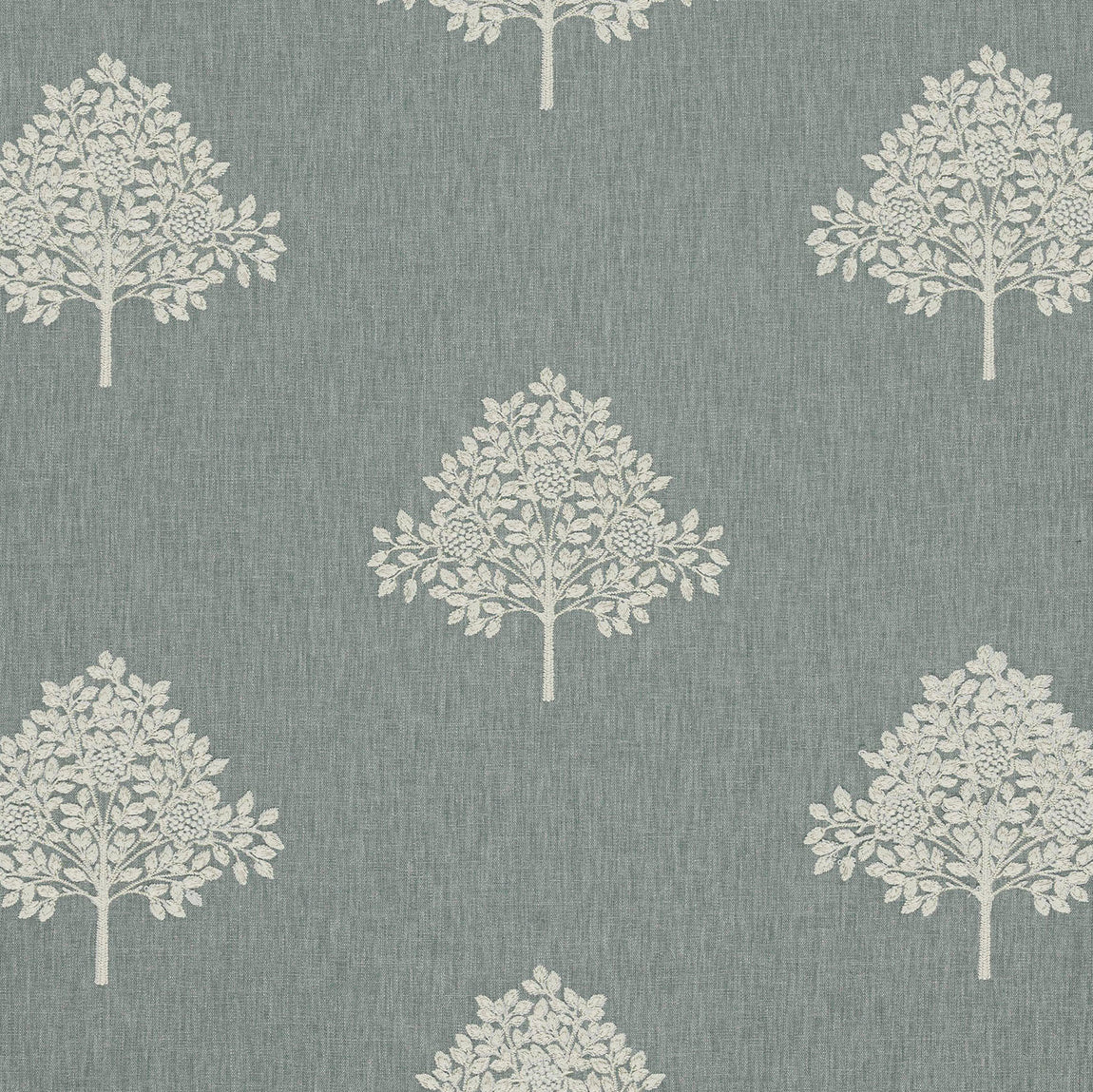 William Morris At Home Marigold Tree Embroidered Fabric Woad