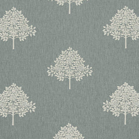 William Morris At Home Marigold Tree Embroidered Fabric Woad