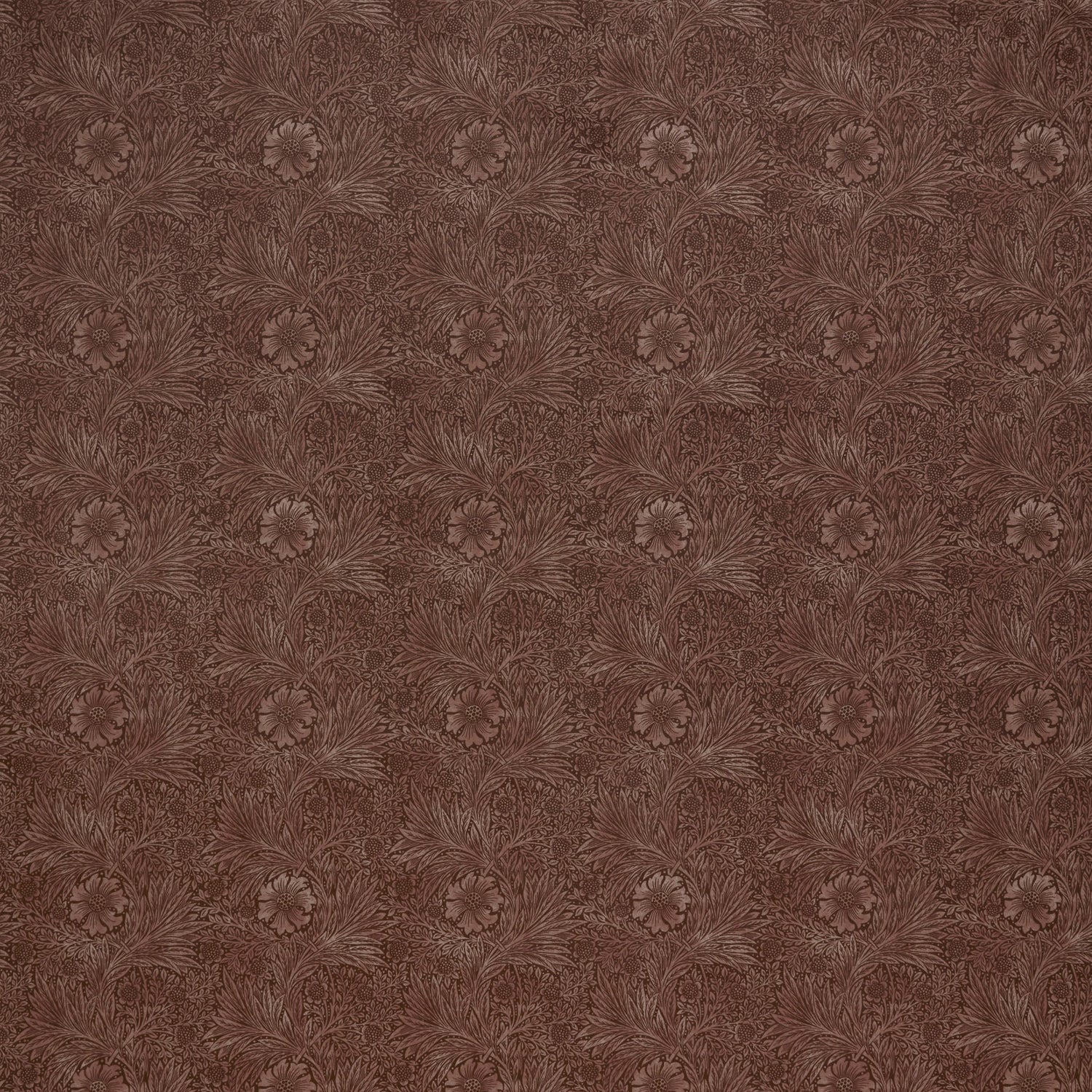 William Morris At Home Marigold Velvet Fabric Berry