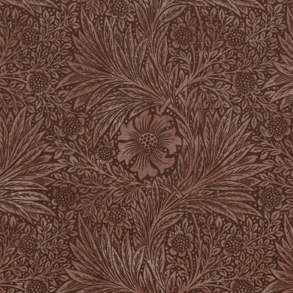 William Morris At Home Marigold Velvet Fabric Berry