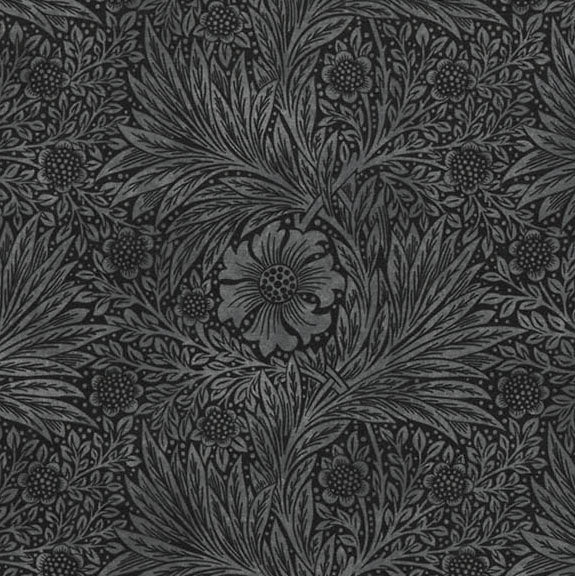 William Morris At Home Marigold Velvet Fabric Charcoal
