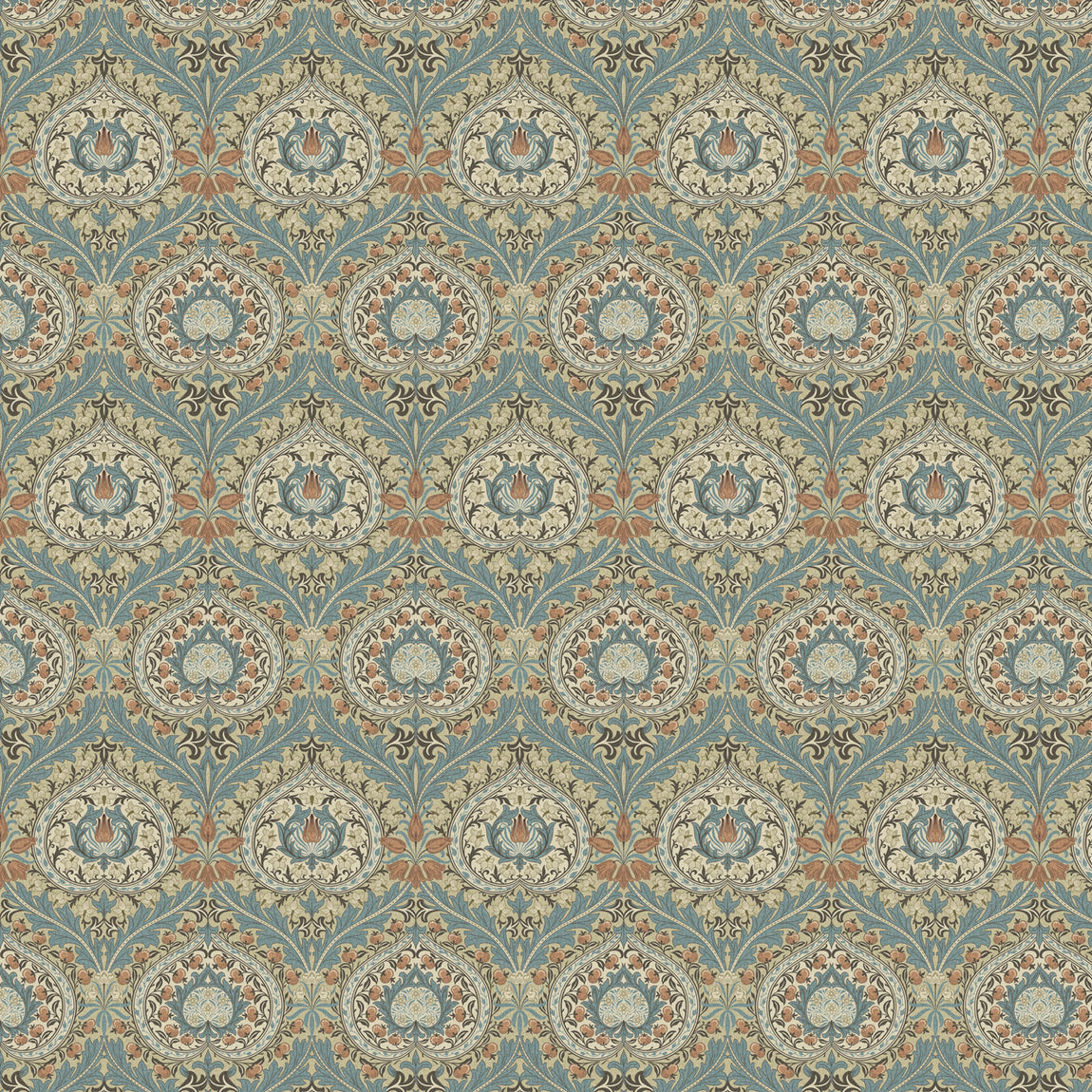 William Morris Eden Digitally Printed Fabric Azure