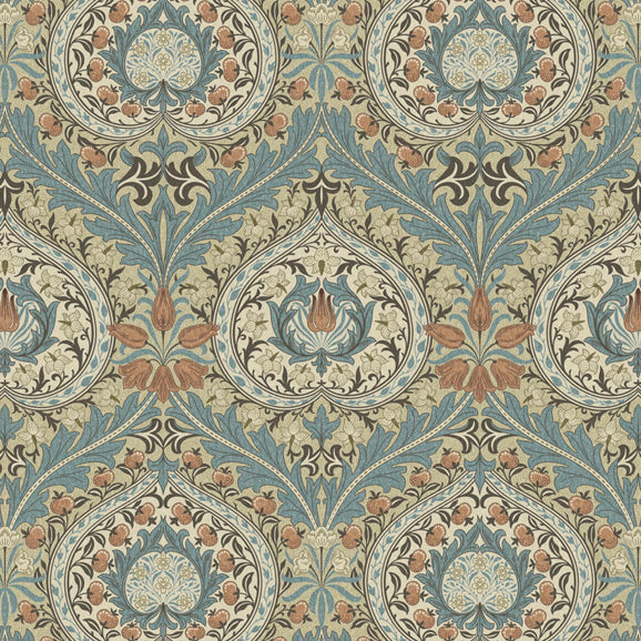 William Morris Eden Digitally Printed Fabric Azure