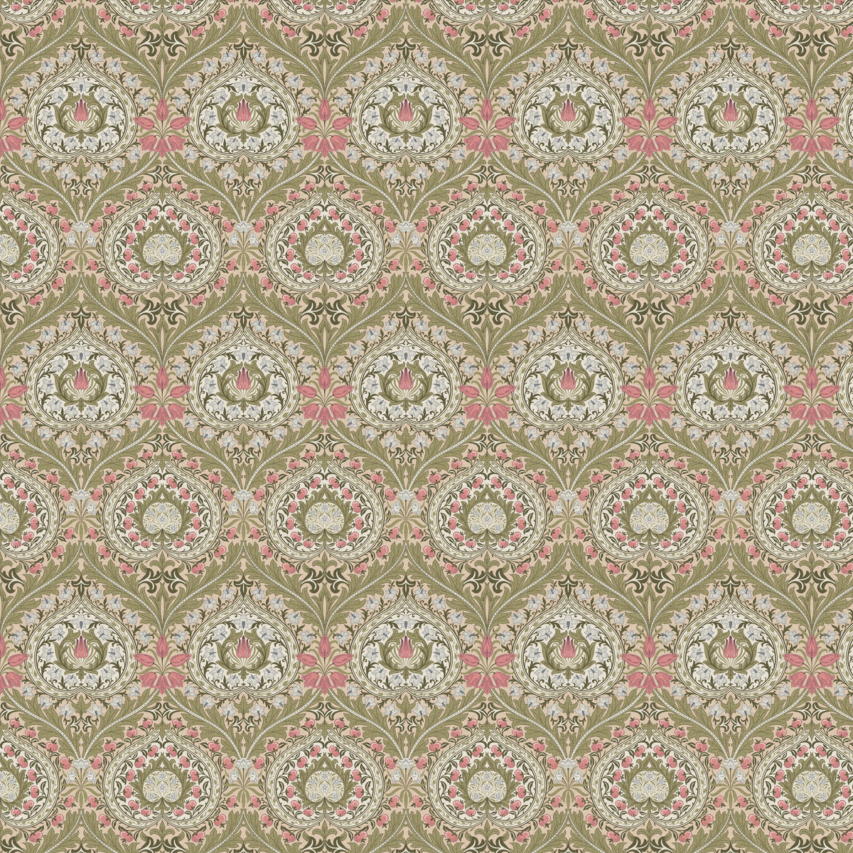 William Morris Eden Digitally Printed Fabric Rose