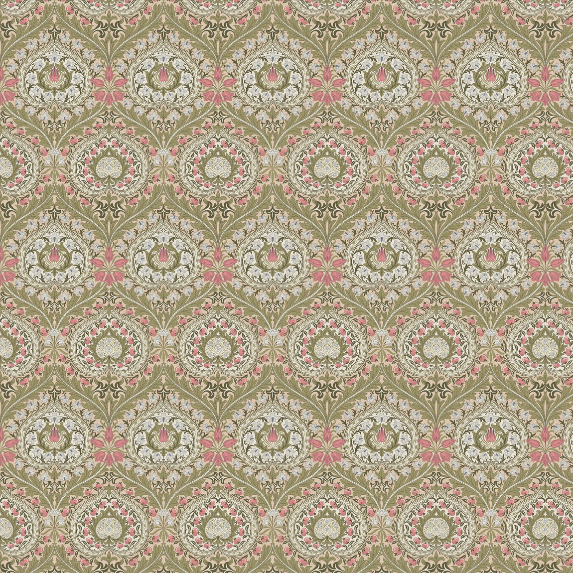 William Morris Eden Digitally Printed Fabric Rose