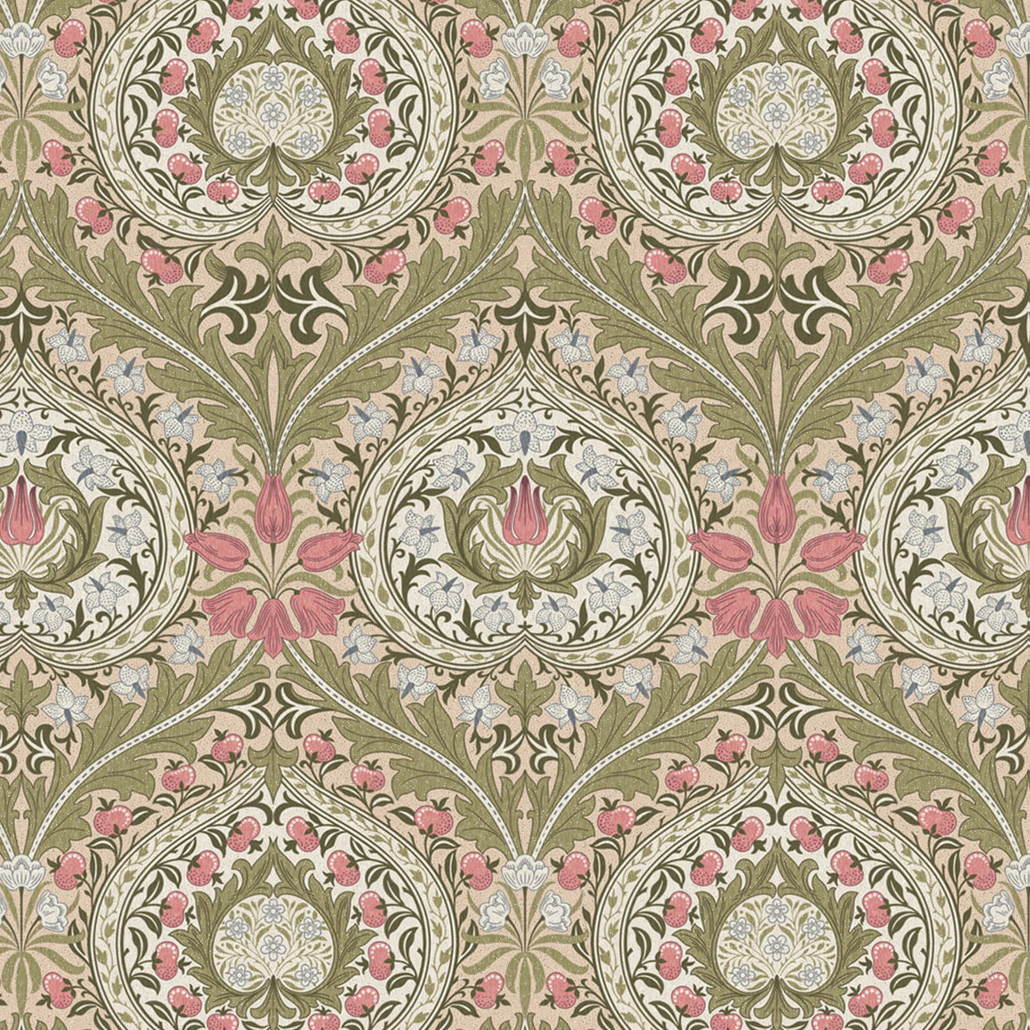 William Morris Eden Digitally Printed Fabric Rose