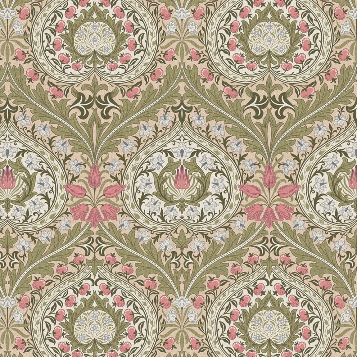 William Morris Eden Digitally Printed Fabric Rose