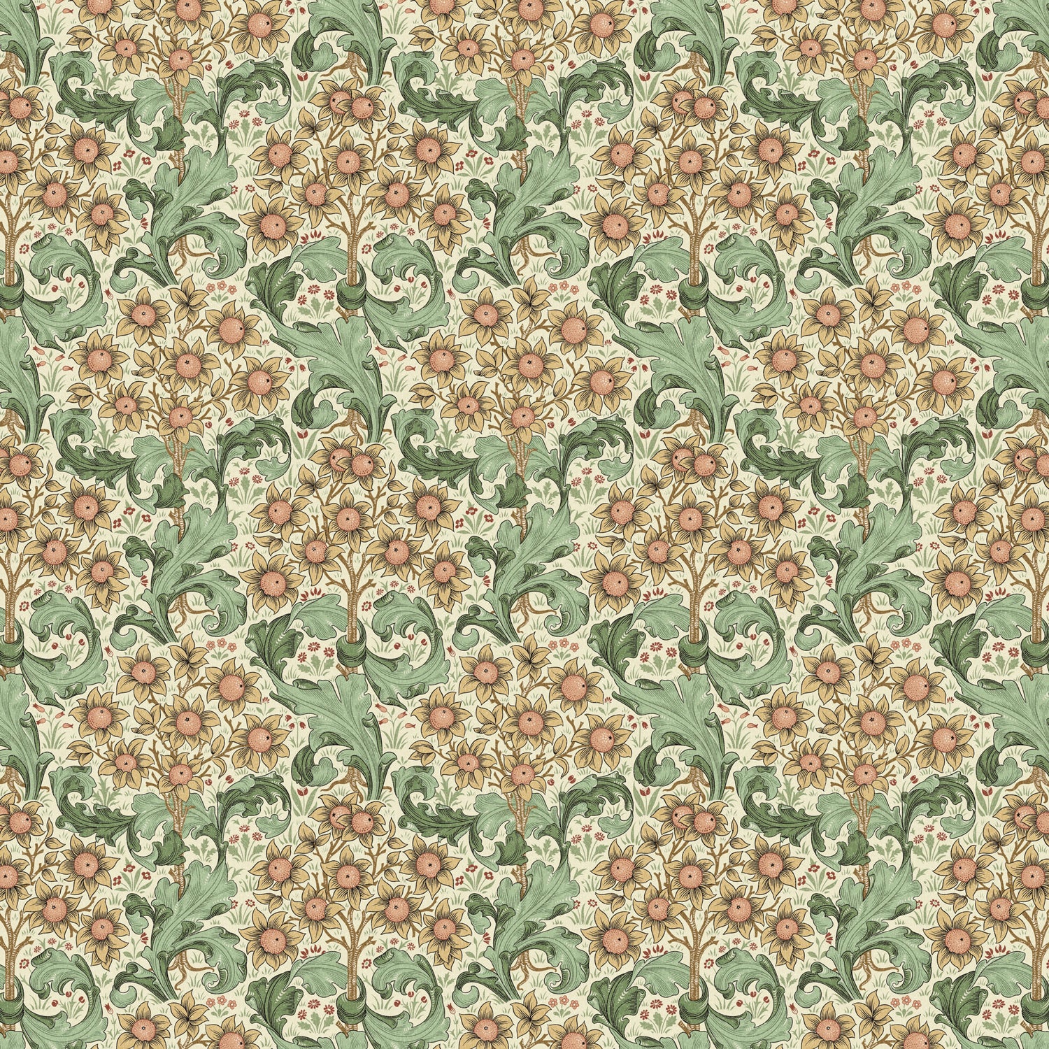 William Morris Orchid Digitally Printed Fabric Buttercup