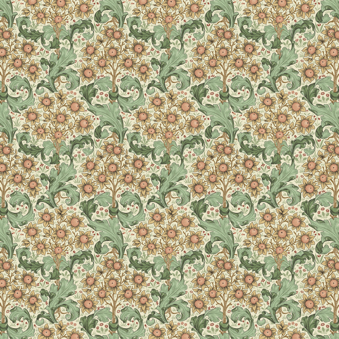 William Morris Orchid Digitally Printed Fabric Buttercup