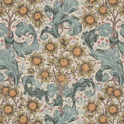 William Morris Orchid Digitally Printed Fabric Tourmaline