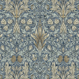 William Morris Snakeshead Digitally Printed Fabric Denim
