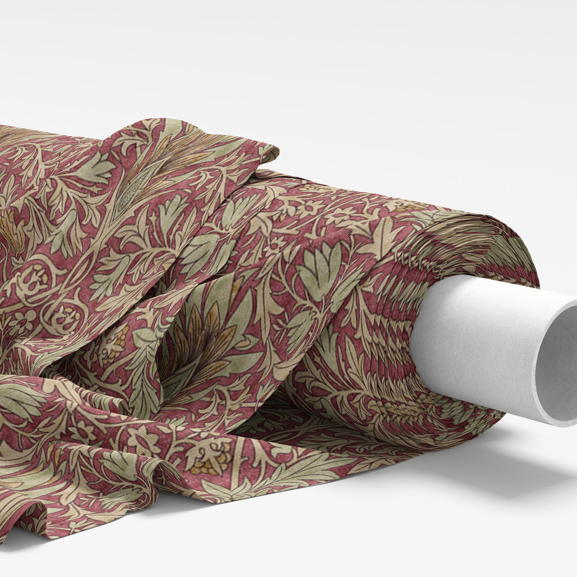 William Morris Snakeshead Digitally Printed Fabric Wine
