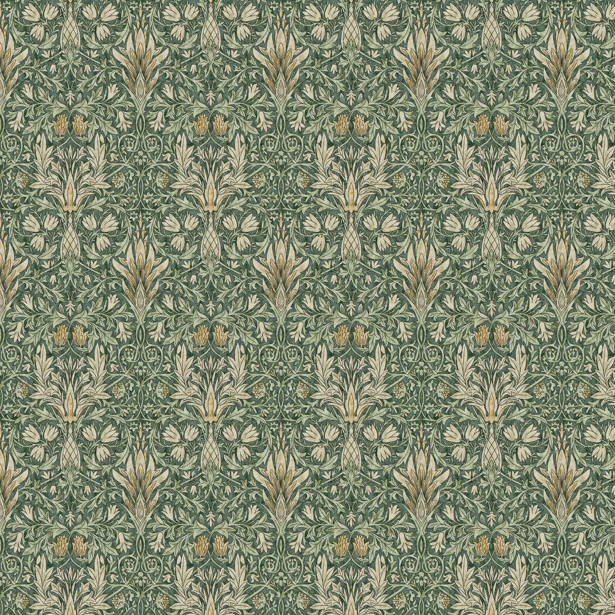 William Morris Snakeshead Digitally Printed Fabric Forest