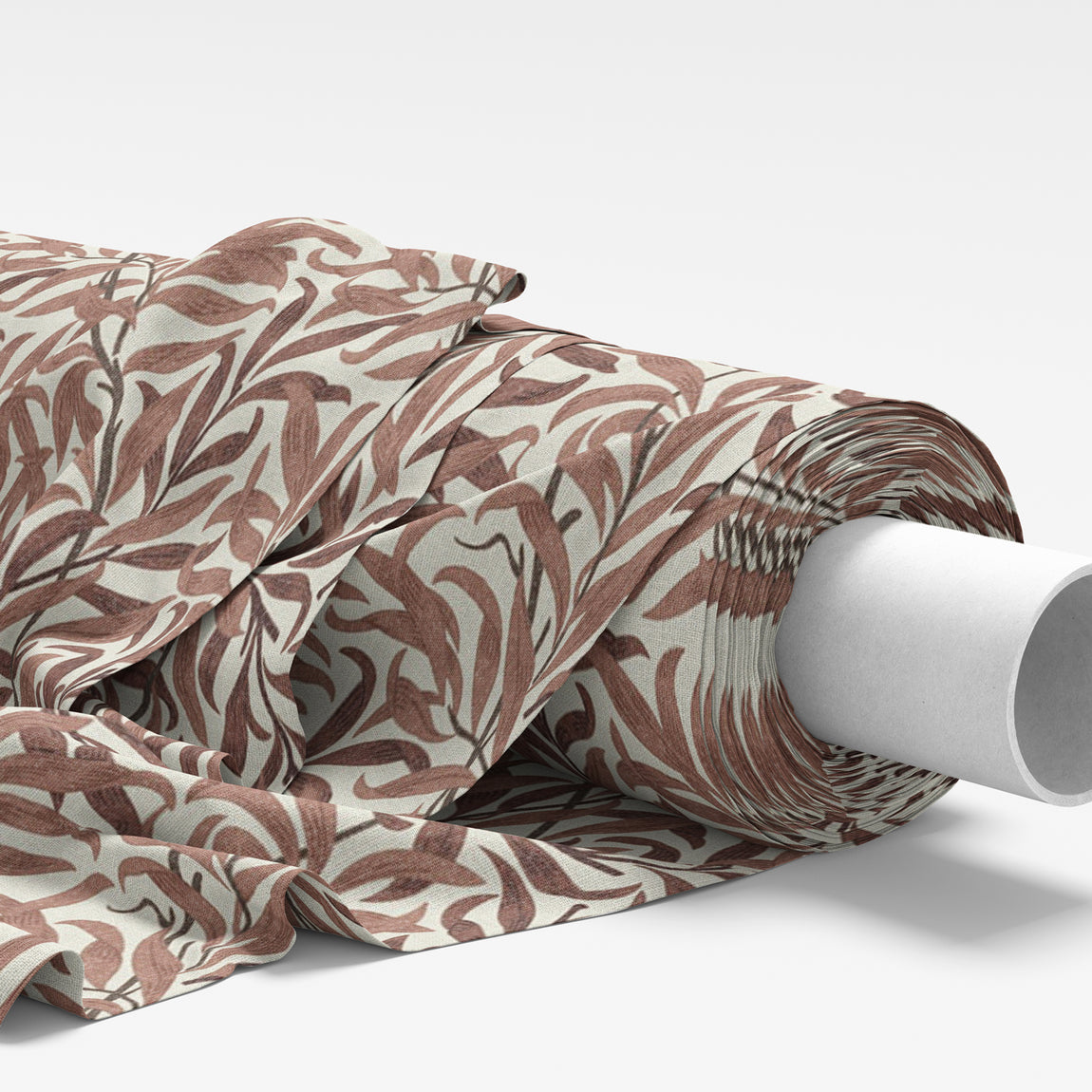 William Morris Willow Bough Digitally Printed Fabric Rust