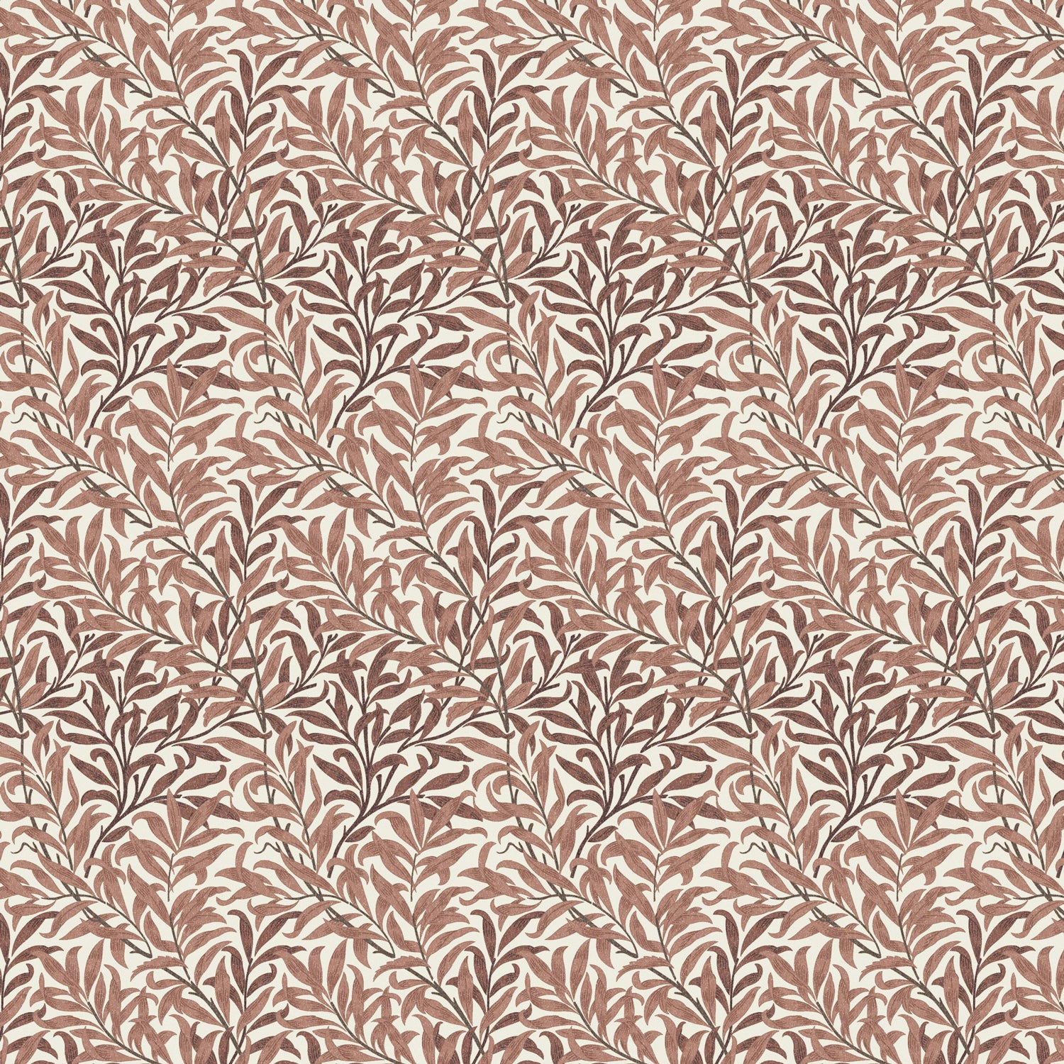 William Morris Willow Bough Digitally Printed Fabric Rust