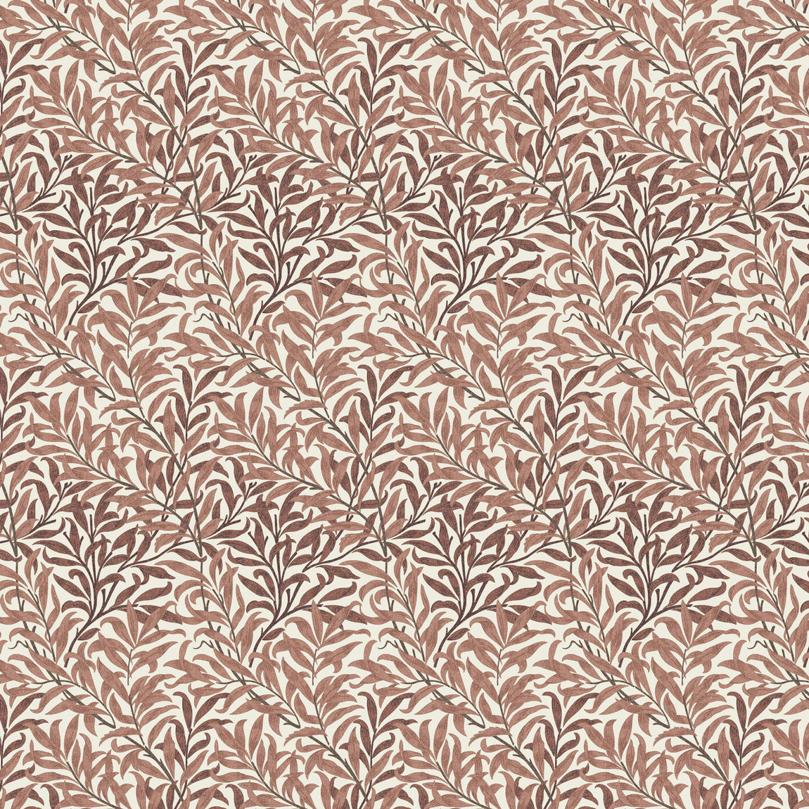 William Morris Willow Bough Digitally Printed Fabric Rust
