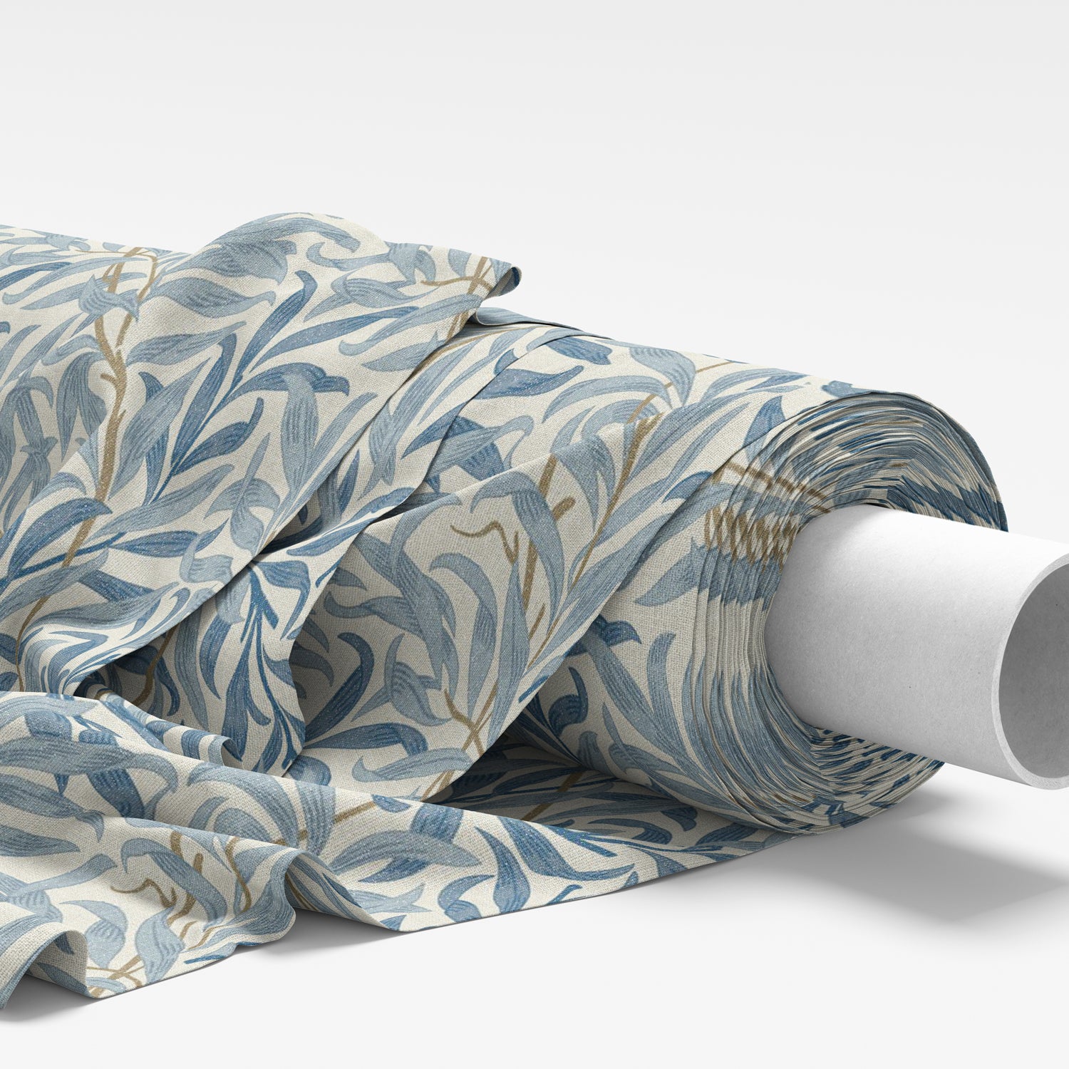 William Morris Willow Bough Digitally Printed Fabric Azure