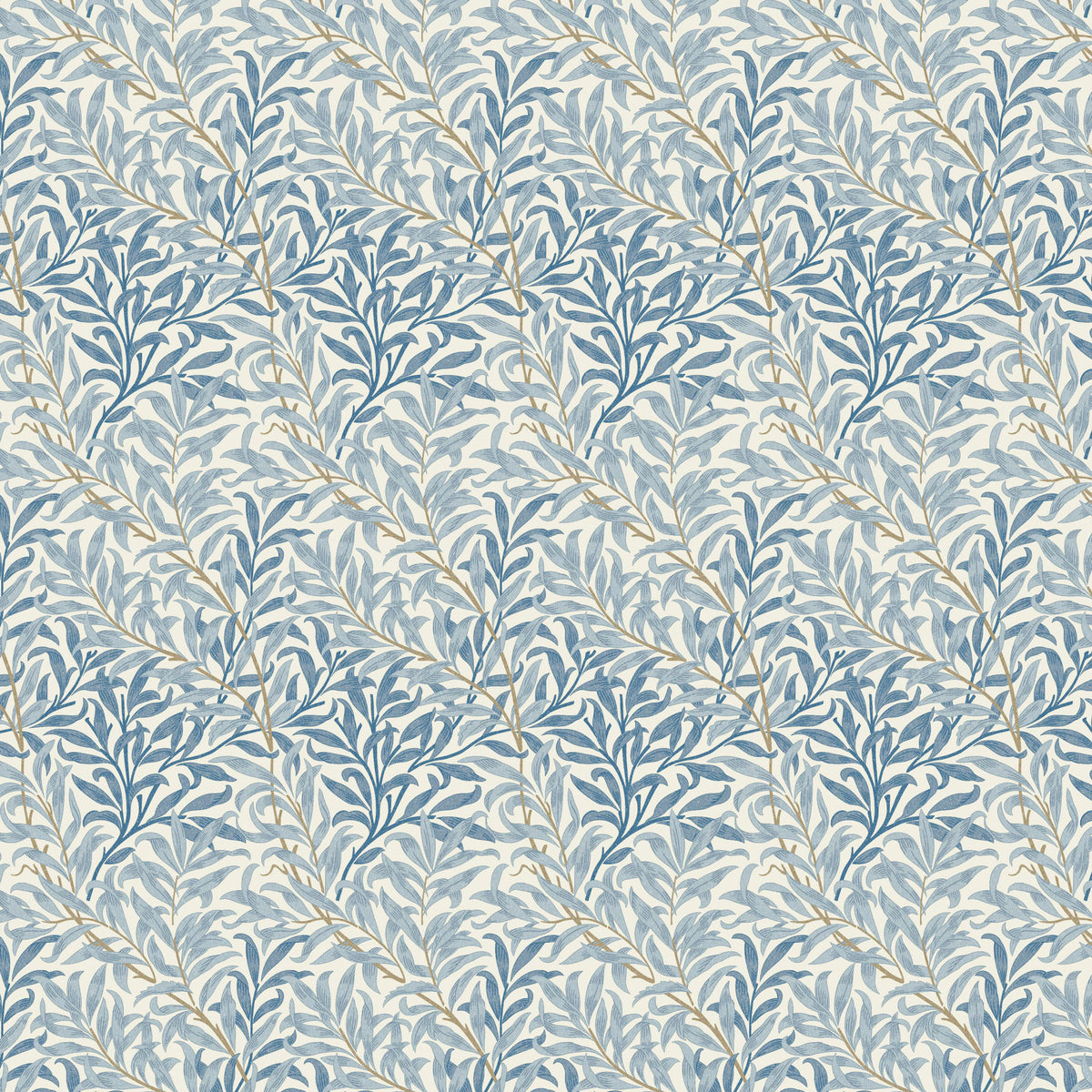 William Morris Willow Bough Digitally Printed Fabric Azure