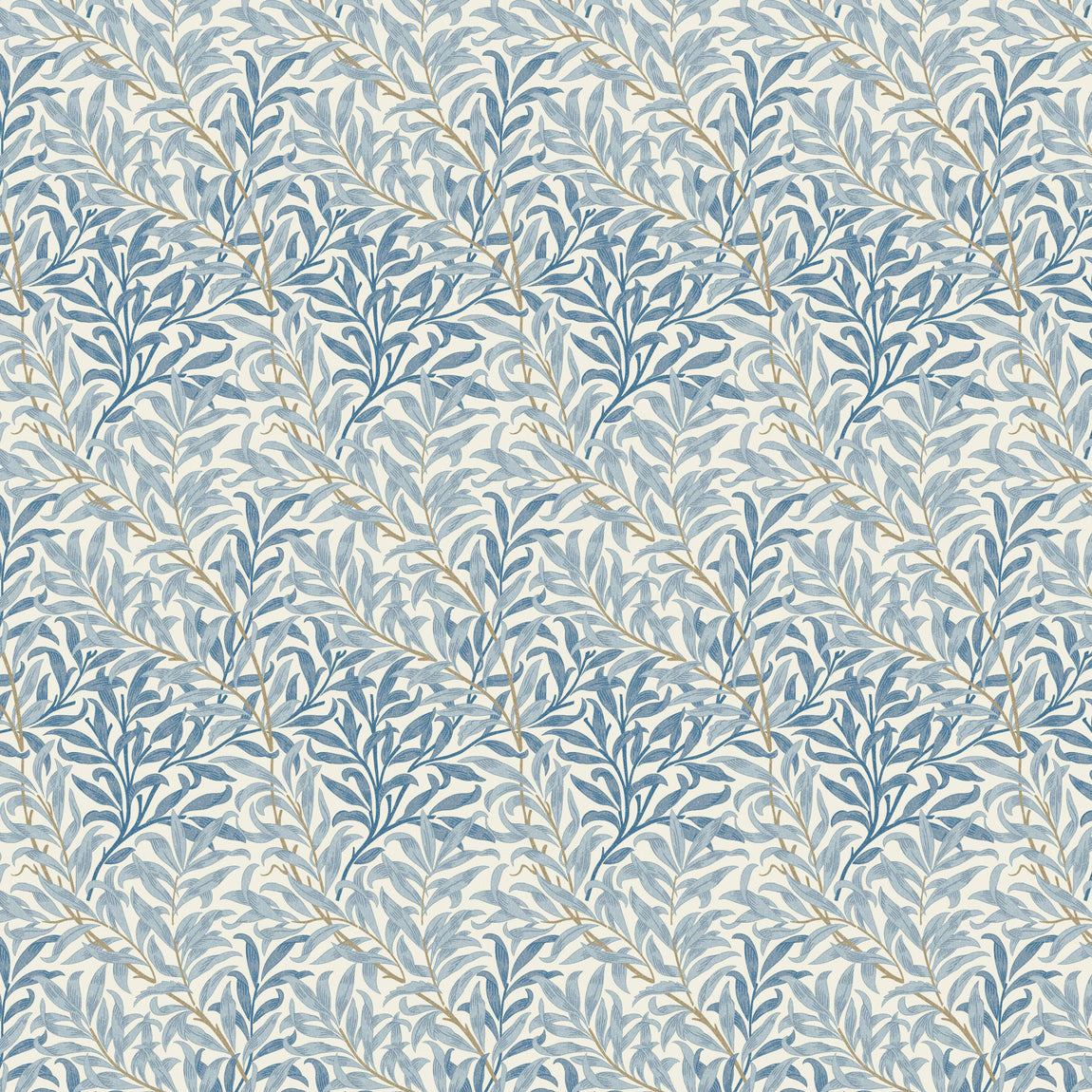 William Morris Willow Bough Digitally Printed Fabric Azure