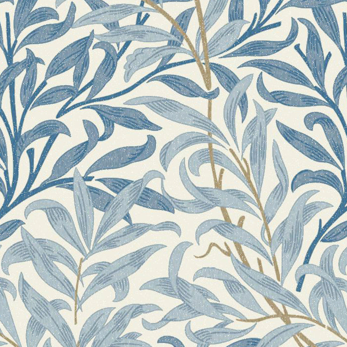 William Morris Willow Bough Digitally Printed Fabric Azure
