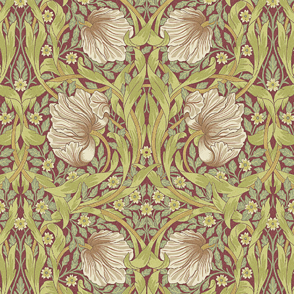 William Morris Pimpernel Fabric Crimson