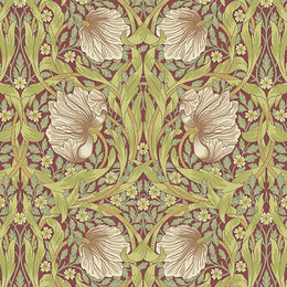 William Morris Pimpernel Fabric Crimson