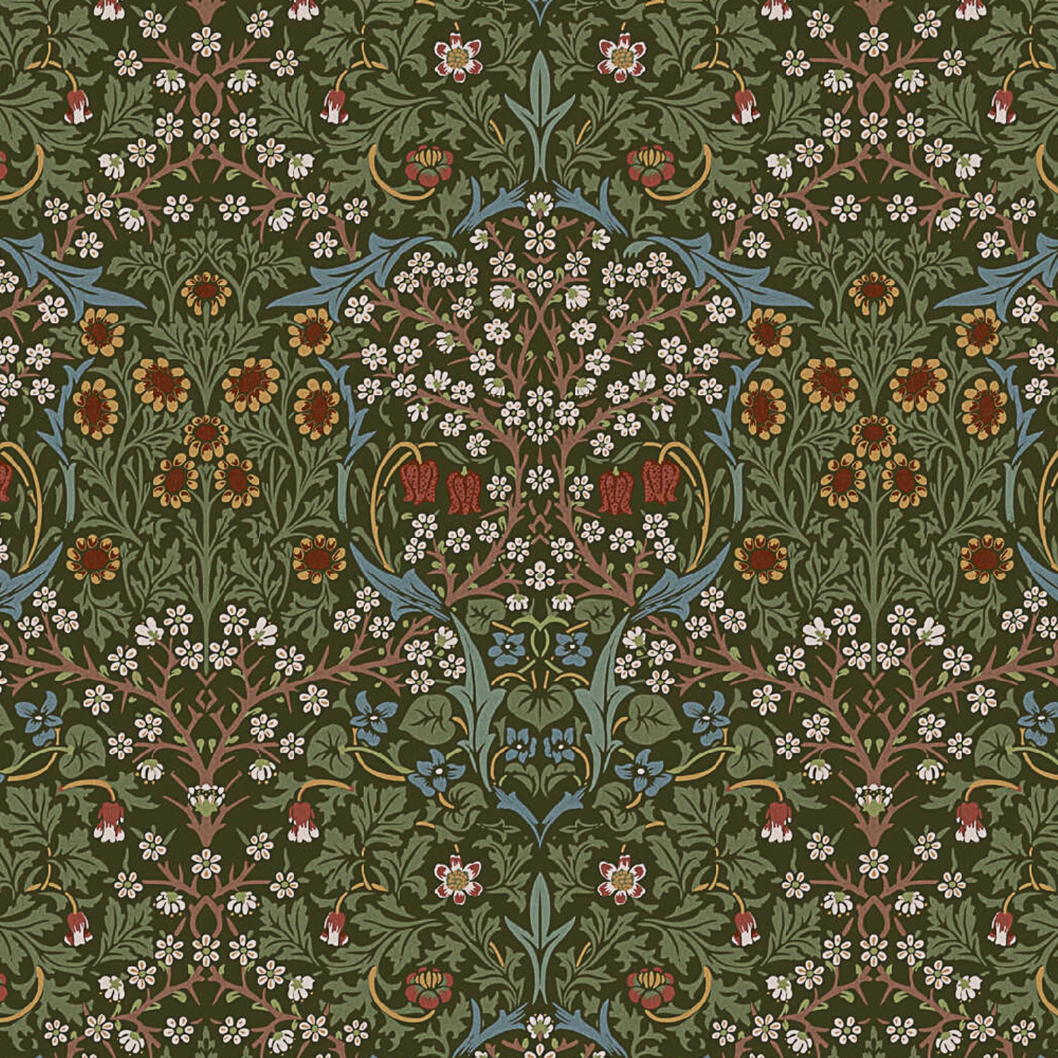 William Morris Blackthorne Fabric Forest