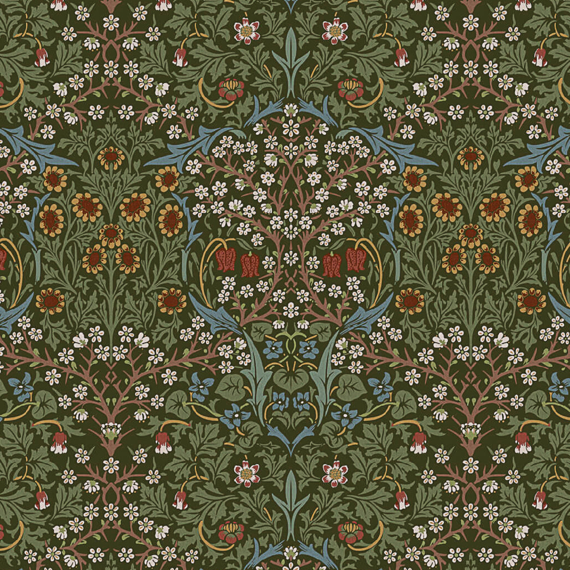William Morris Blackthorne Fabric Forest