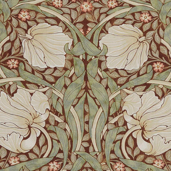William Morris At Home Pimpernel Fabric Brick