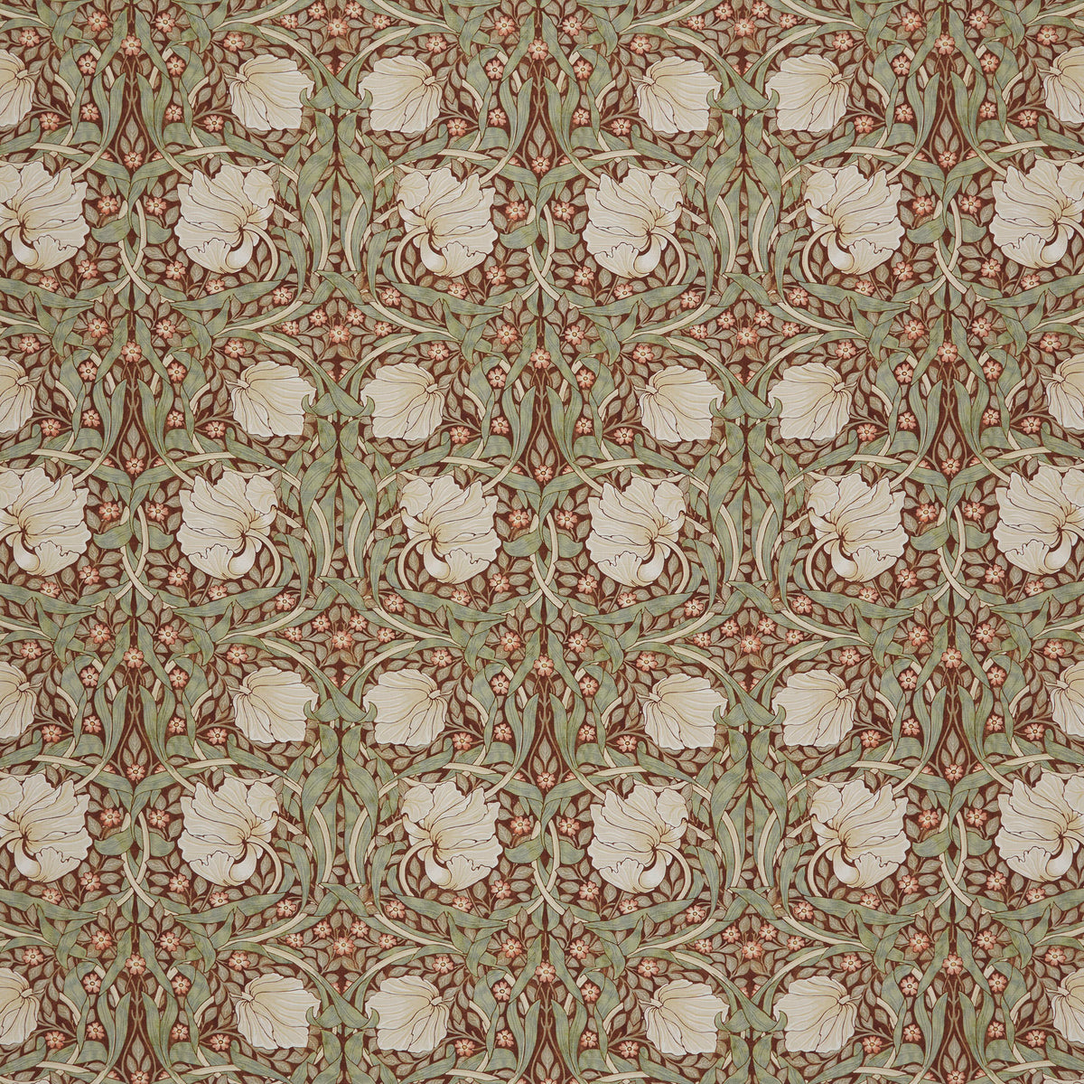 William Morris At Home Pimpernel Fabric Brick