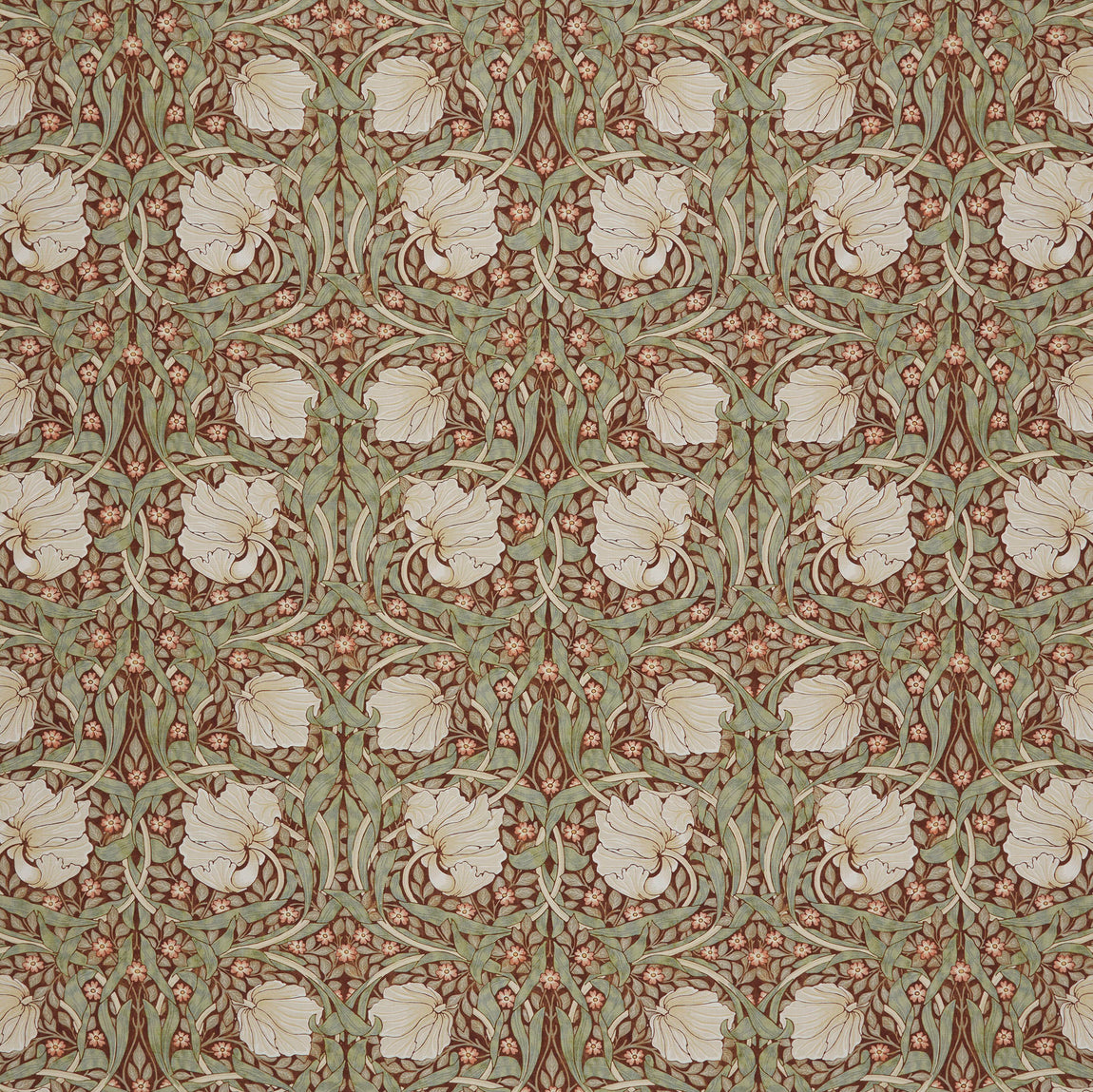 William Morris At Home Pimpernel Fabric Brick