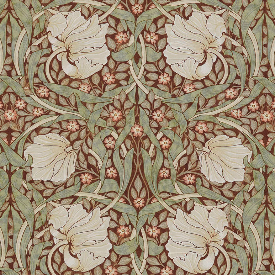 William Morris At Home Pimpernel Fabric Brick