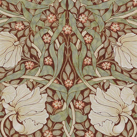 William Morris At Home Pimpernel Fabric Brick