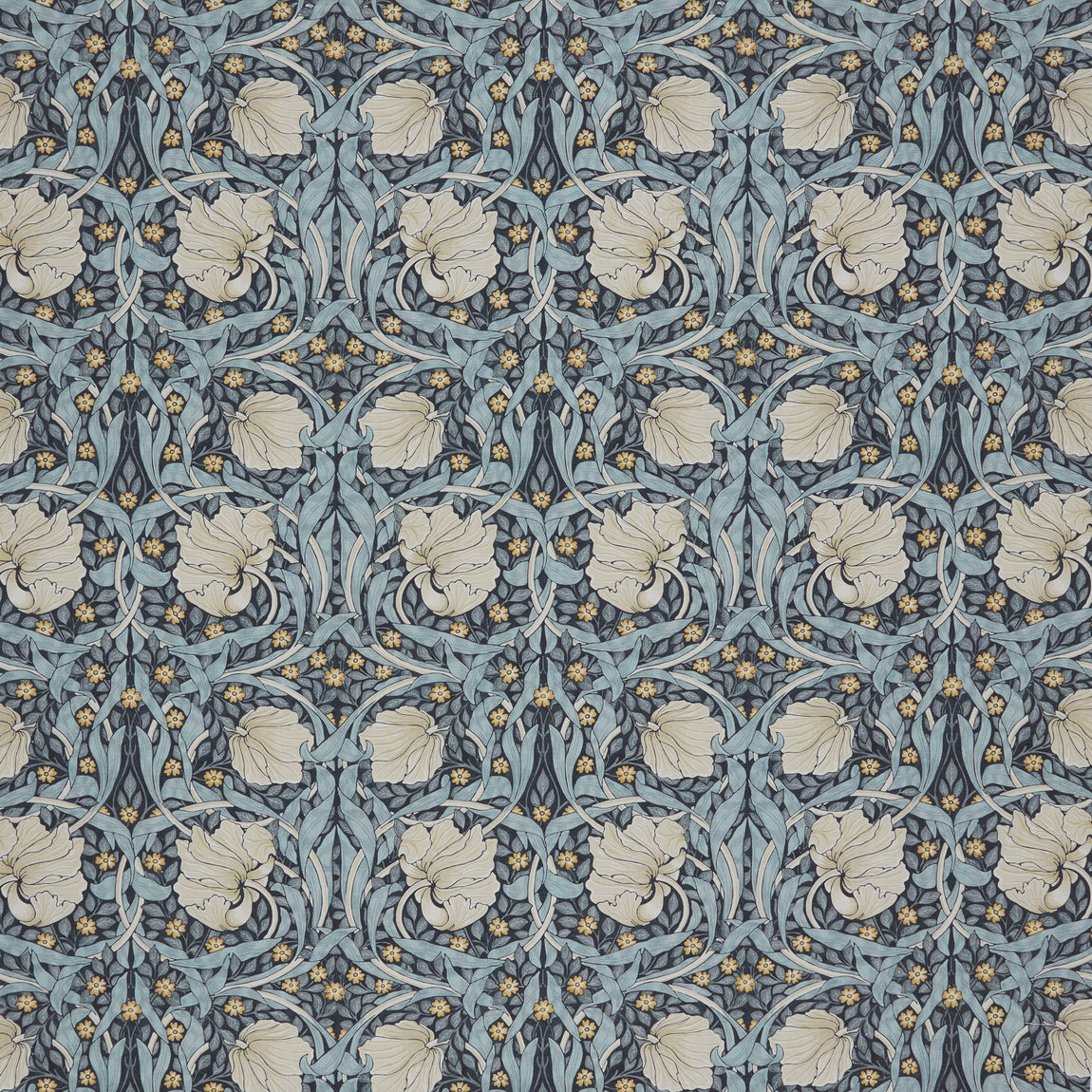 William Morris At Home Pimpernel Fabric Indigo