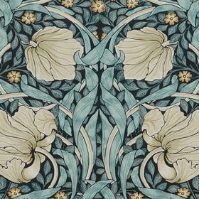 William Morris At Home Pimpernel Velvet Fabric Indigo