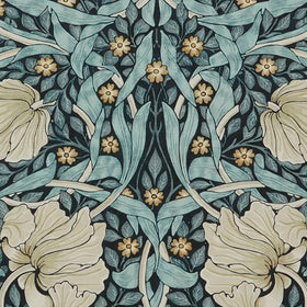 William Morris At Home Pimpernel Velvet Fabric Indigo