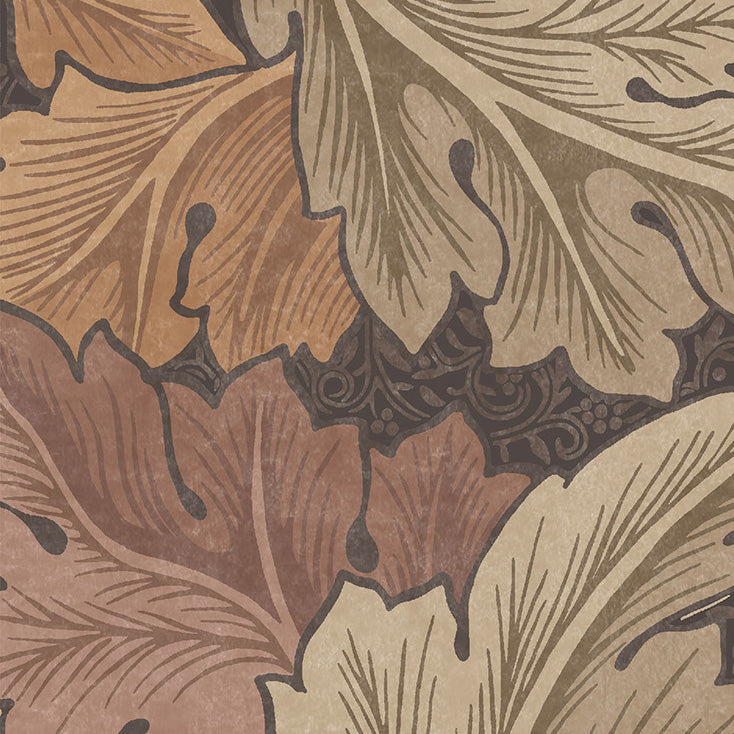 William Morris Acanthus Made to Measure Blackout Roller Blind Acorn