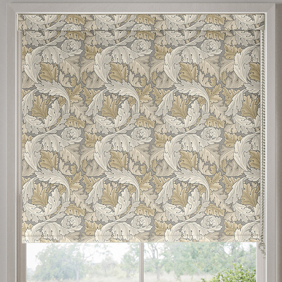William Morris Acanthus Translucent Made to Measure Roller Blind Flint