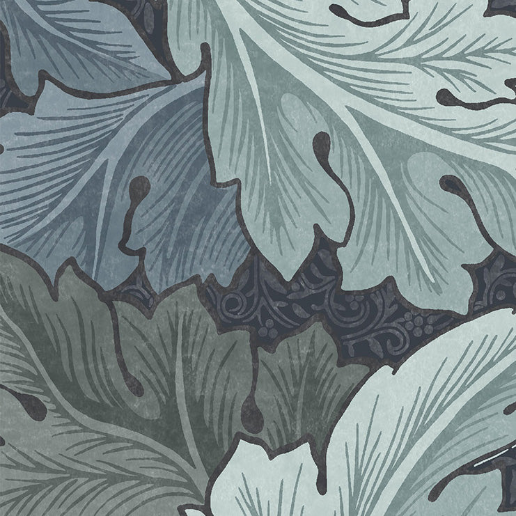 William Morris Acanthus Made to Measure Blackout Roller Blind Indigo
