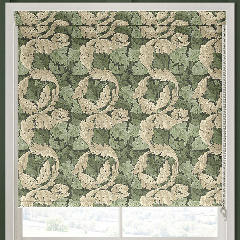 William Morris Acanthus Translucent Made to Measure Roller Blind Nettle