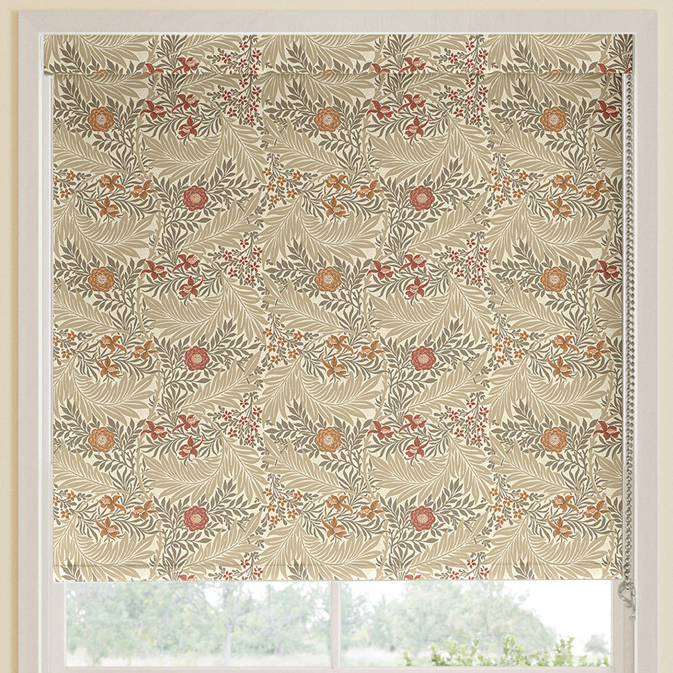 William Morris Larkspur Translucent Made to Measure Roller Blind Acorn