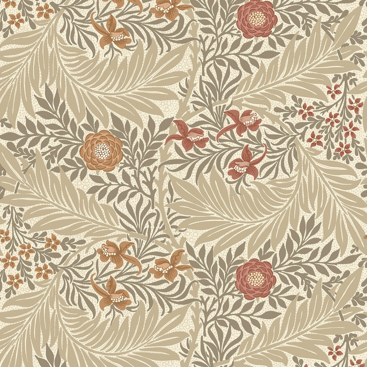 William Morris Larkspur Translucent Made to Measure Roller Blind Acorn