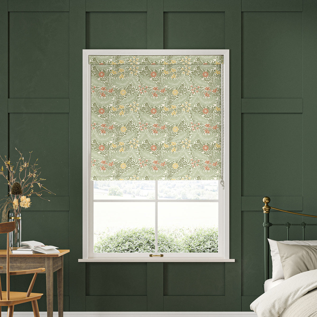 William Morris Larkspur Translucent Made to Measure Roller Blind Nettle